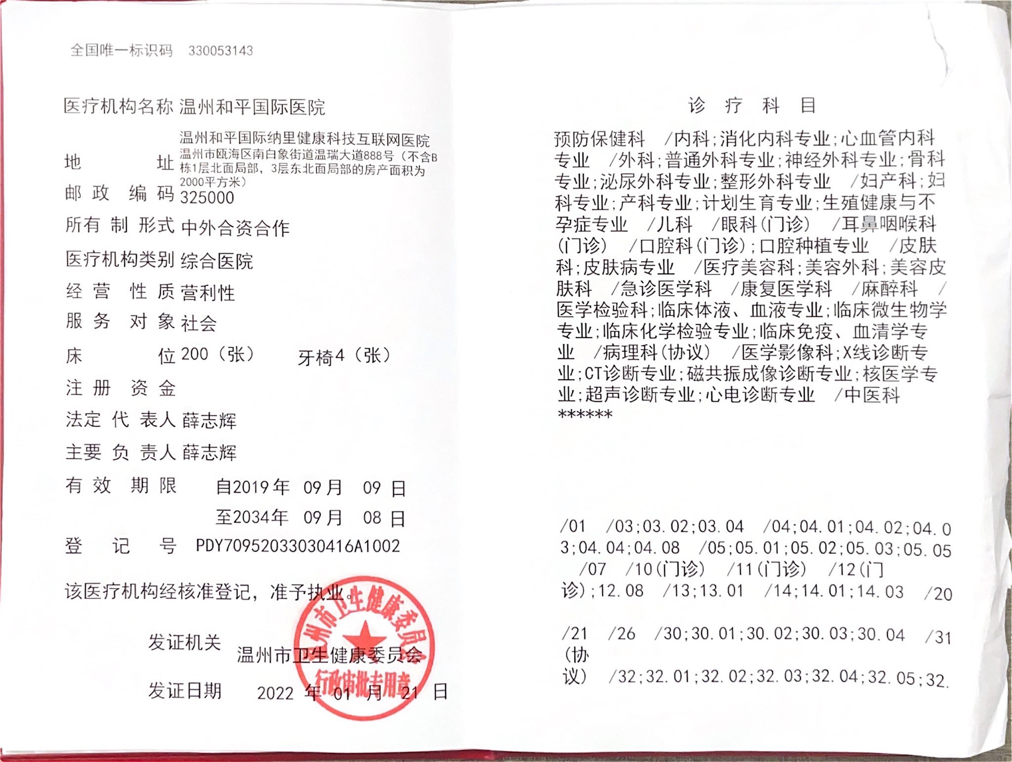 醫療許可證
