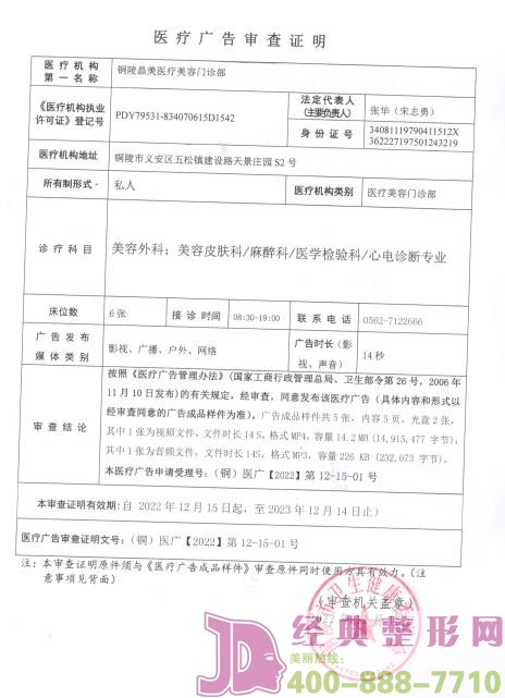 廣審表