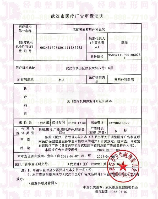 武漢五洲廣審表