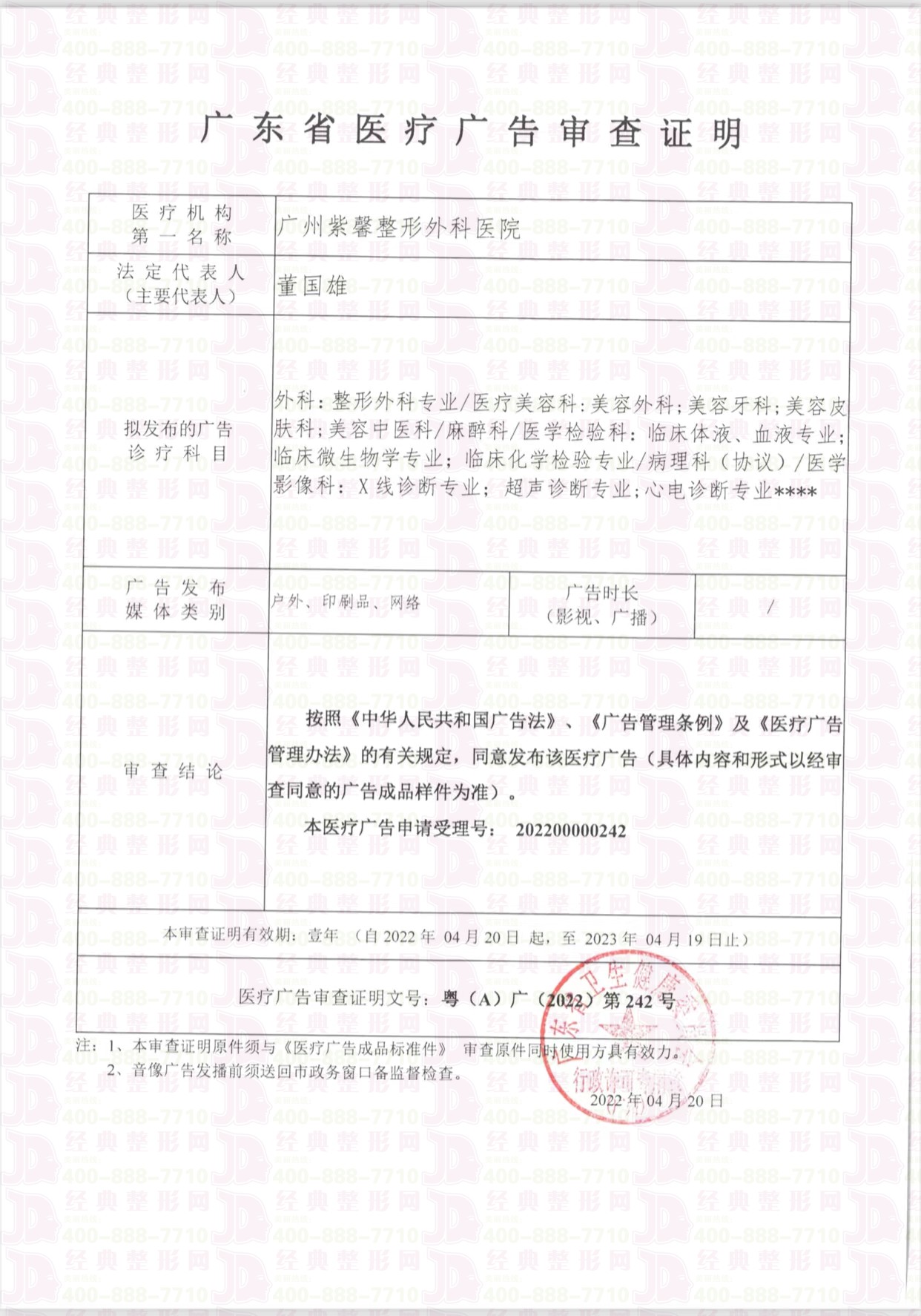 廣審表