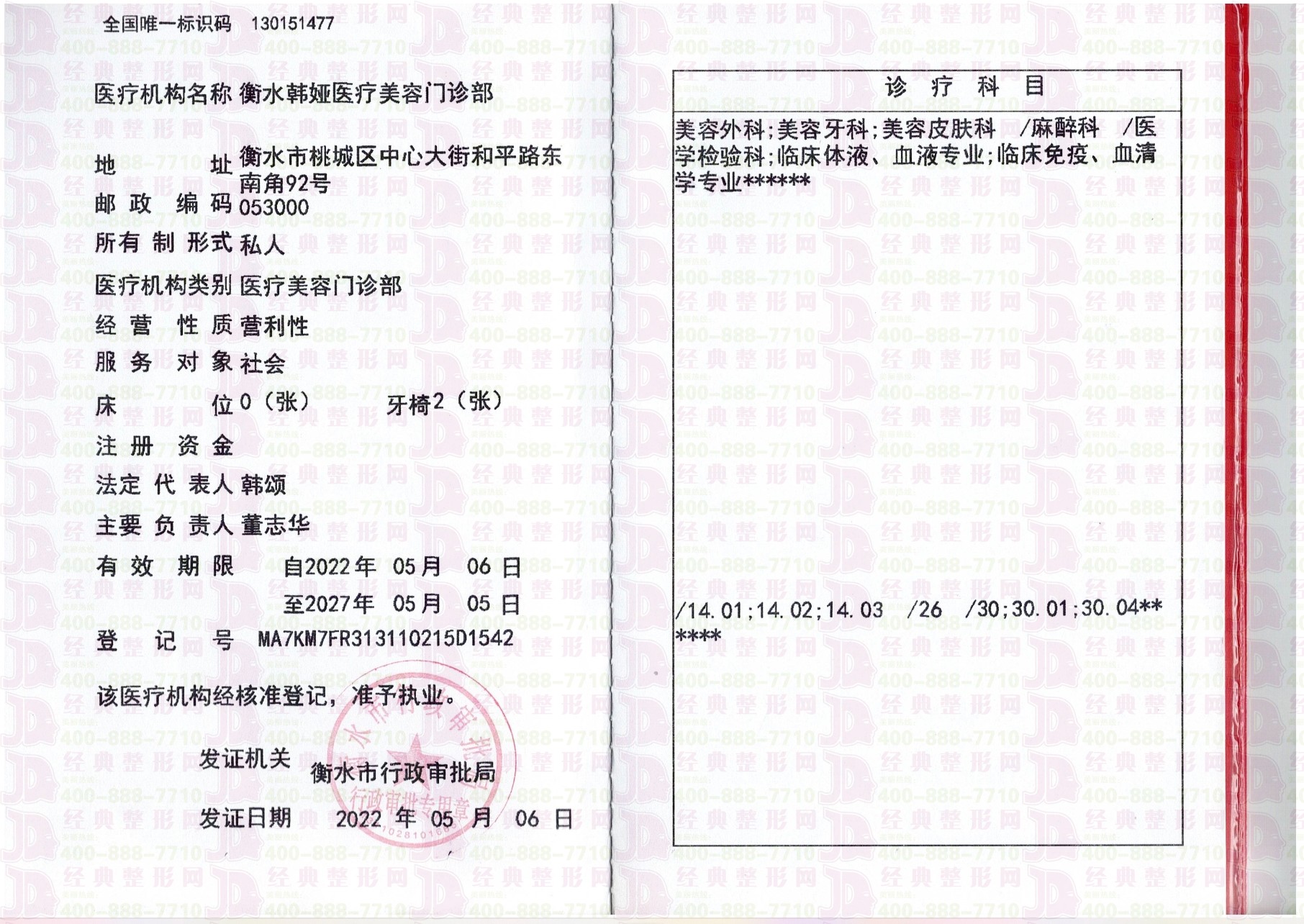 醫(yī)療機構(gòu)執(zhí)業(yè)許可證