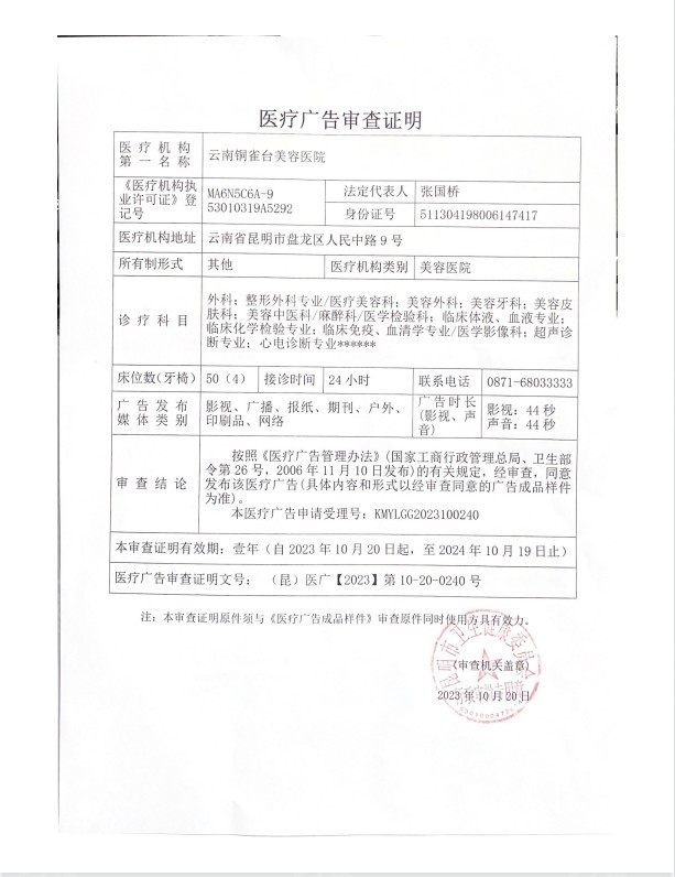 醫療廣告審查證明