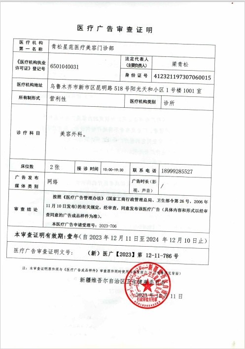 醫(yī)療廣告審查證明