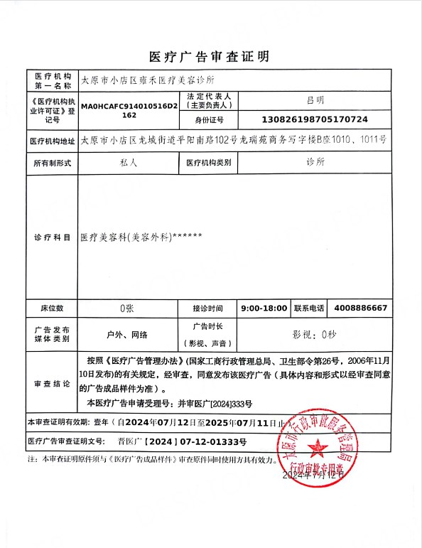 醫(yī)療廣告審查證明