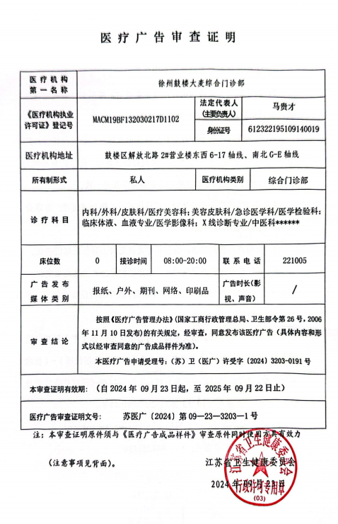 醫療廣告審查證明